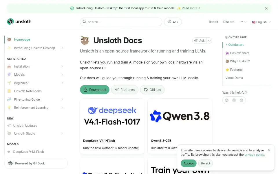 Preview of Unsloth