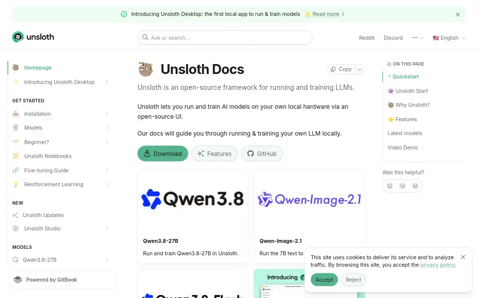 Preview of Unsloth