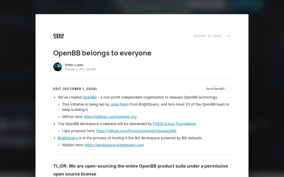 Preview of OpenBB