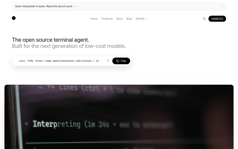Preview of Open Interpreter