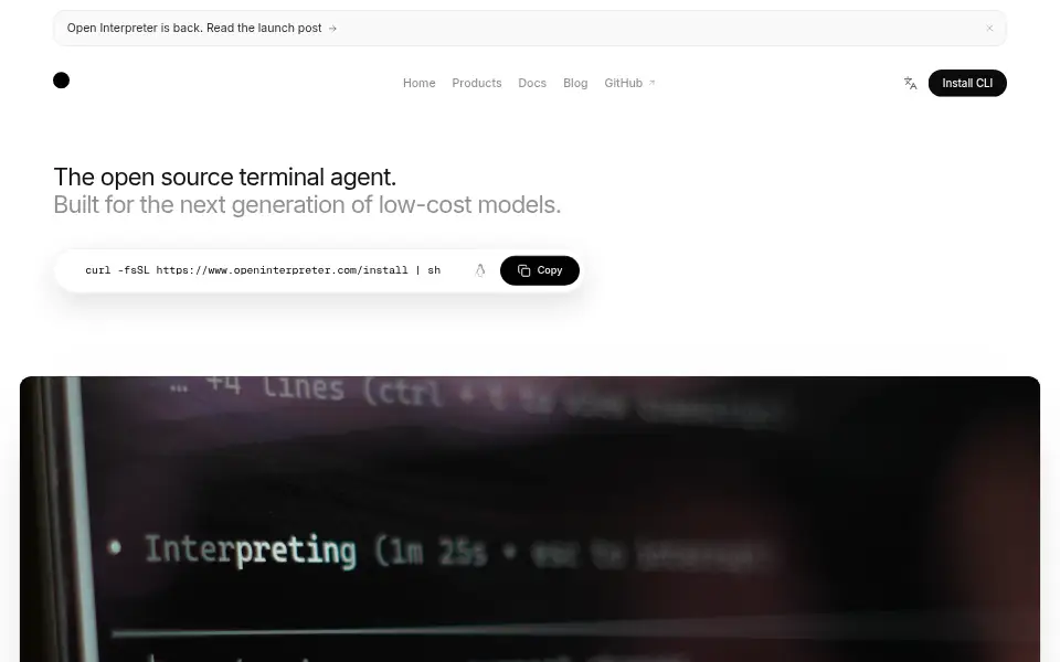 Preview of Open Interpreter