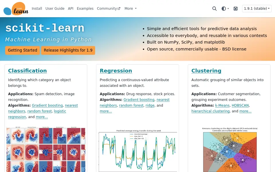Preview of scikit-learn