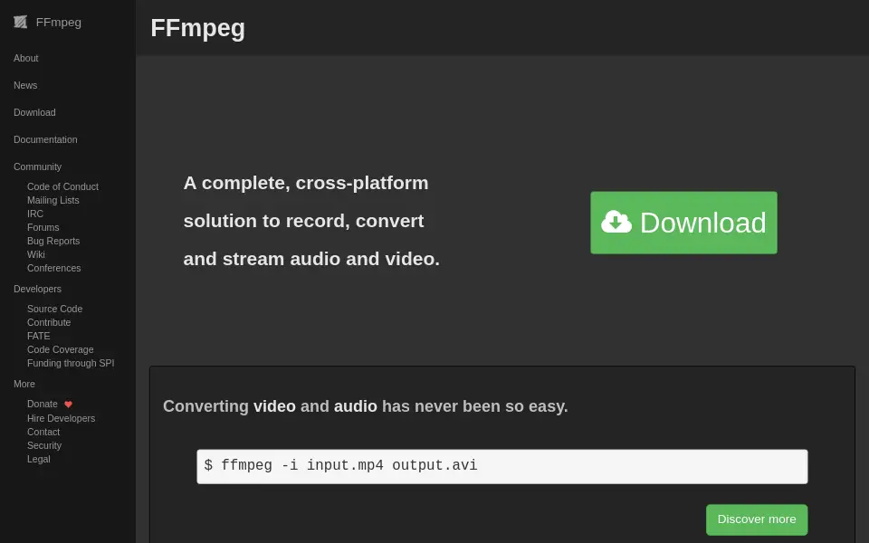 Preview of FFmpeg