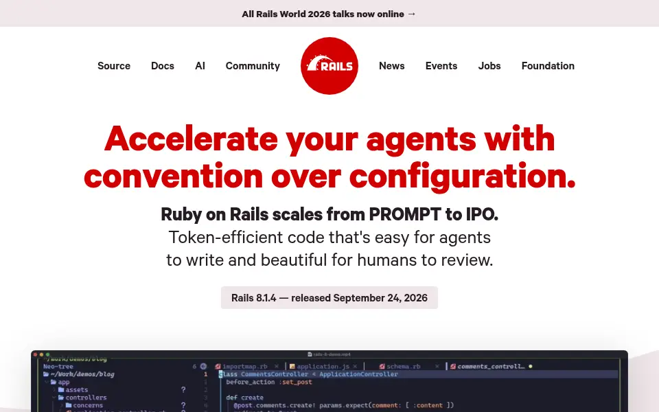 Preview of Ruby on Rails