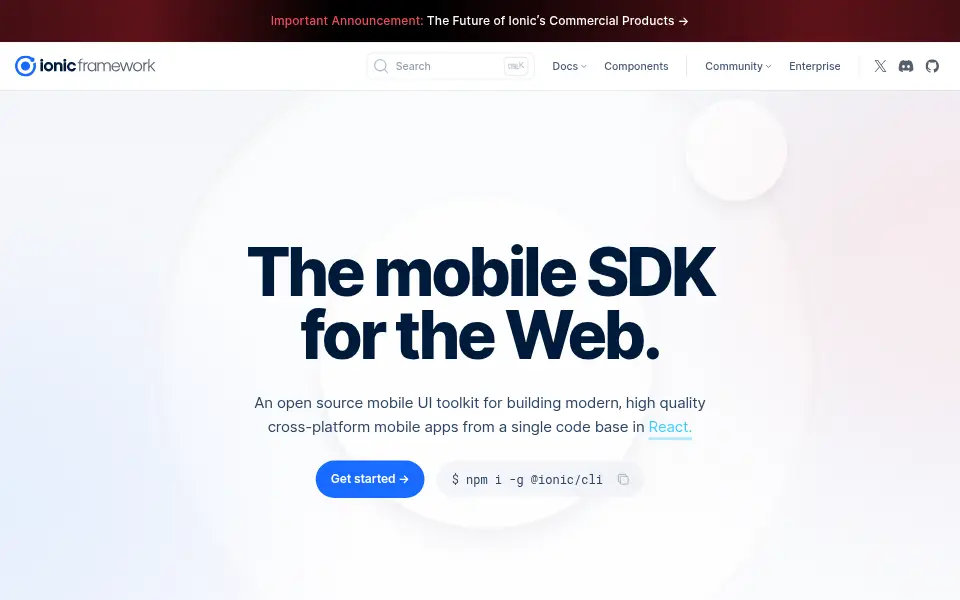 Preview of Ionic Framework