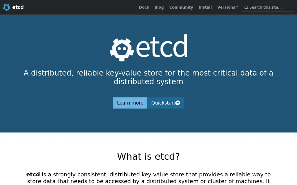 Preview of etcd