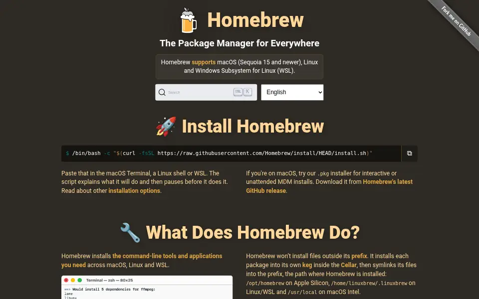 Preview of Homebrew