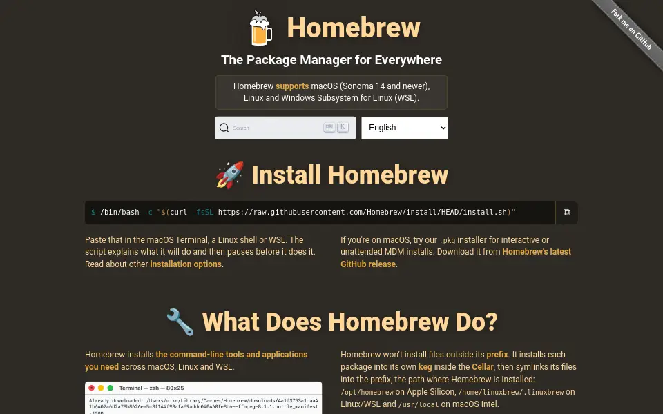 Preview of Homebrew