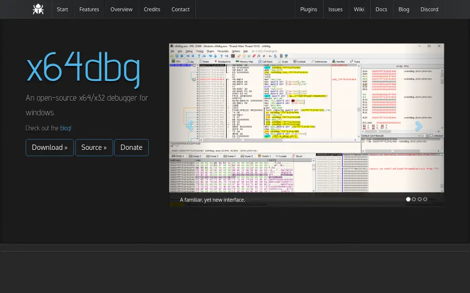 Preview of x64dbg