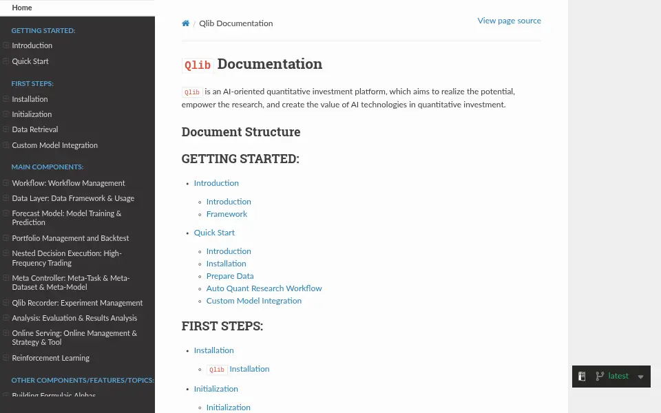 Preview of Qlib