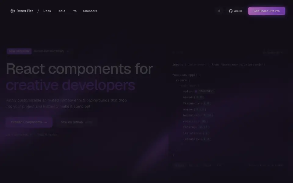 Preview of React Bits