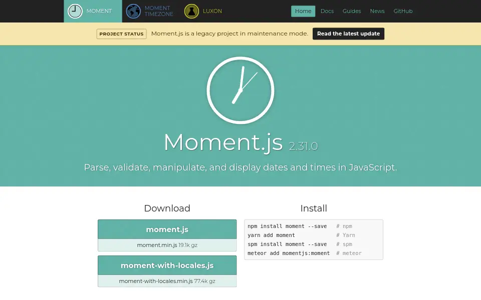 Preview of Moment.js