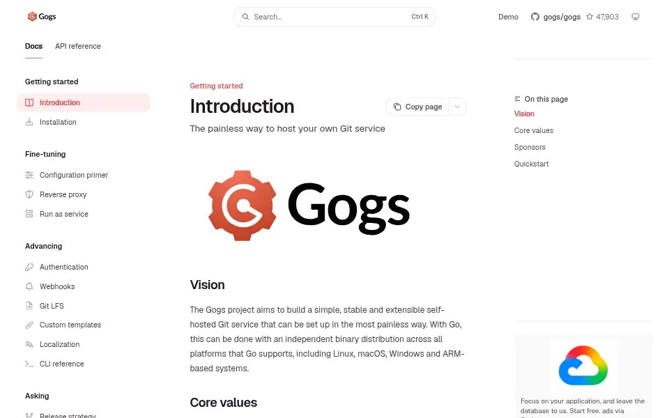 Preview of Gogs