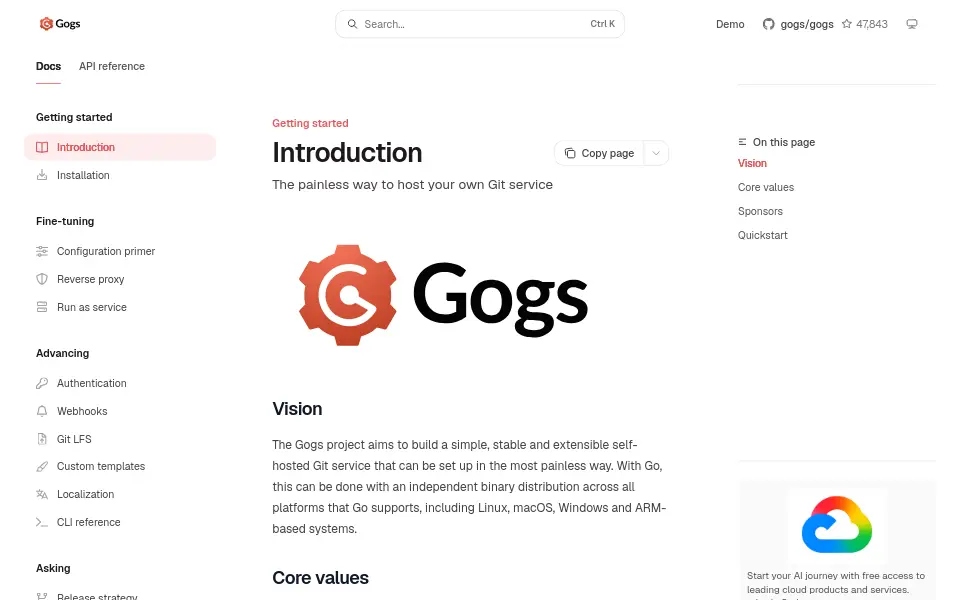 Preview of Gogs