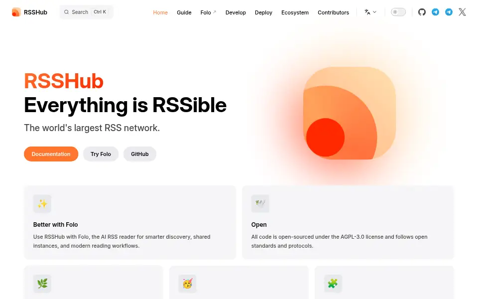 Preview of RSSHub