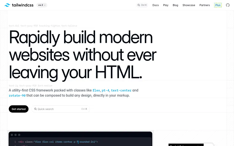 Preview of Tailwind CSS