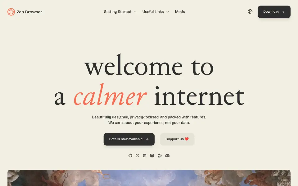 Preview of Zen Browser