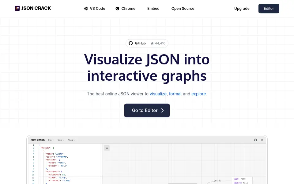 Preview of JSON Crack