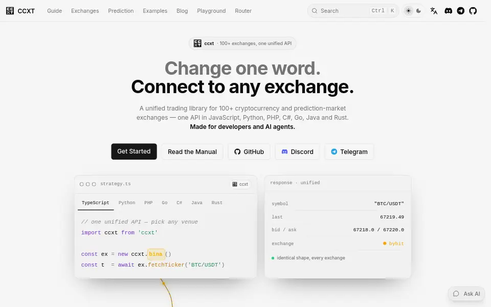 Preview of CCXT