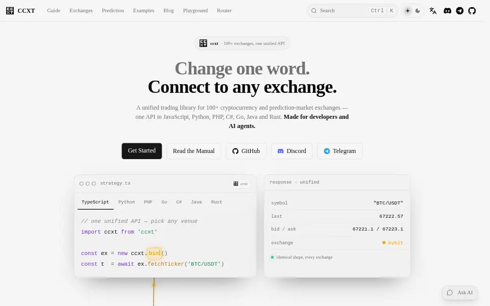 Preview of CCXT