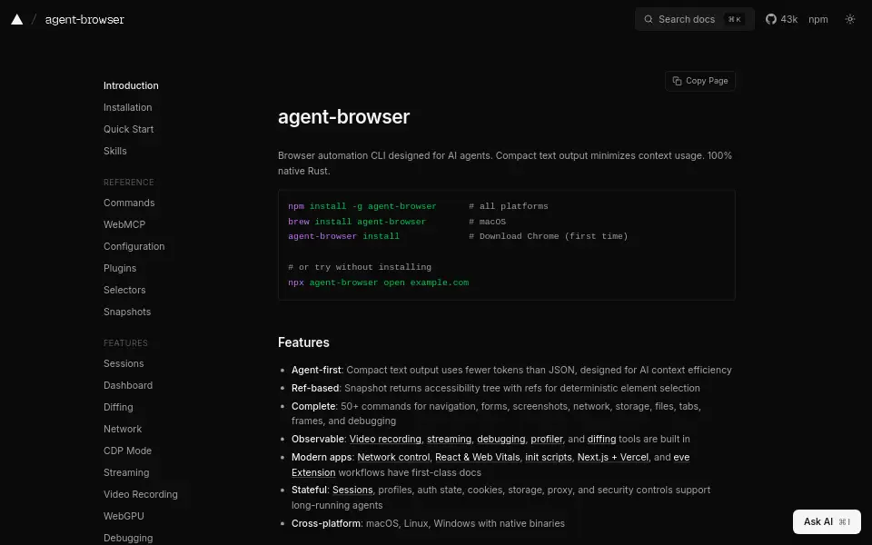 Preview of Agent Browser