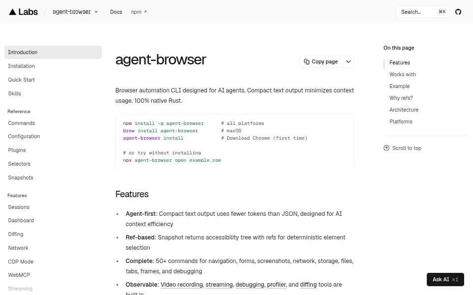 Preview of Agent Browser