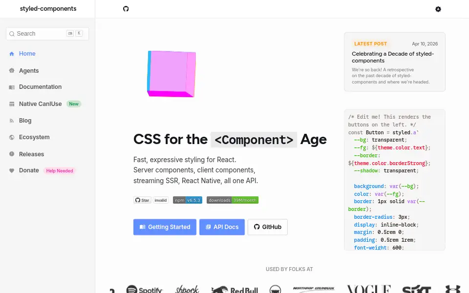 Preview of styled-components
