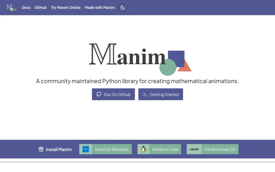 Preview of Manim Community