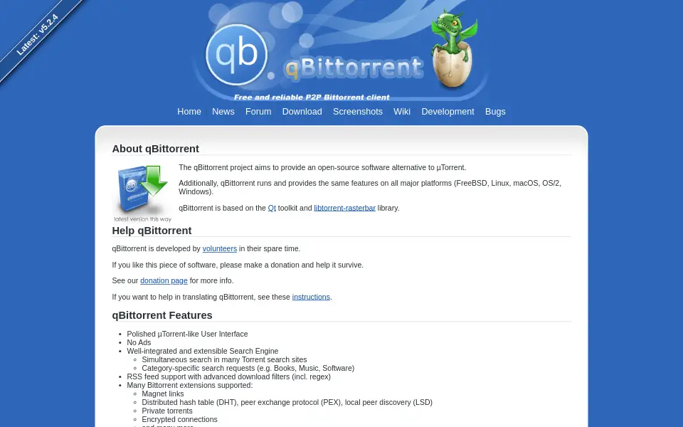 Preview of qBittorrent