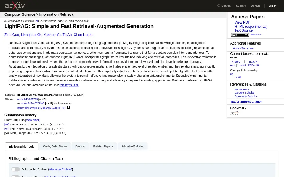 Preview of LightRAG