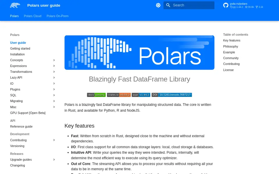 Preview of Polars