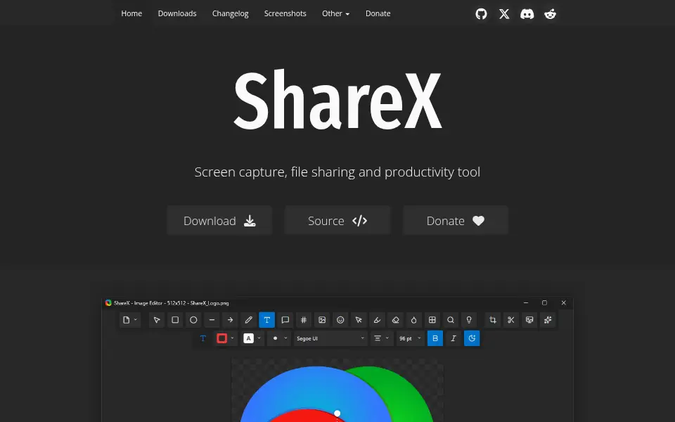 Preview of ShareX