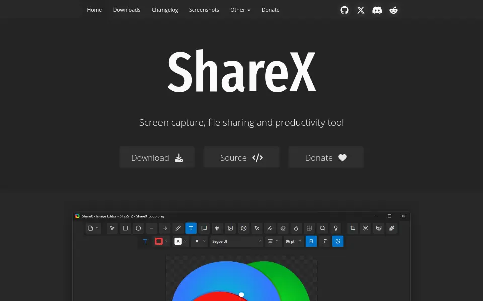 Preview of ShareX