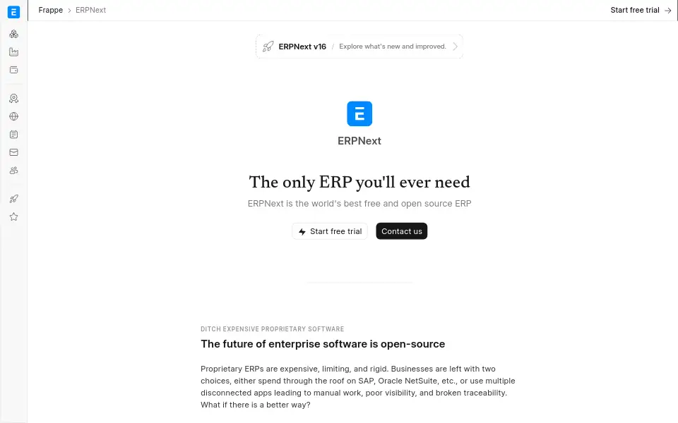 Preview of ERPNext