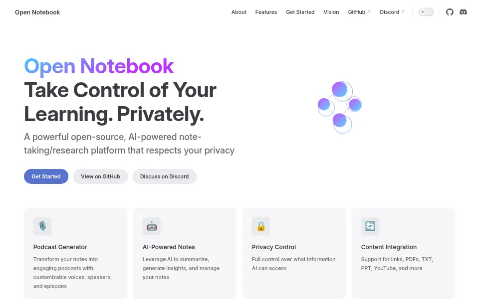 Preview of Open Notebook