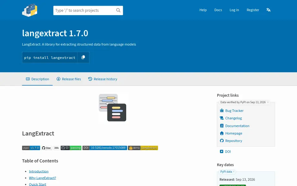 Preview of LangExtract