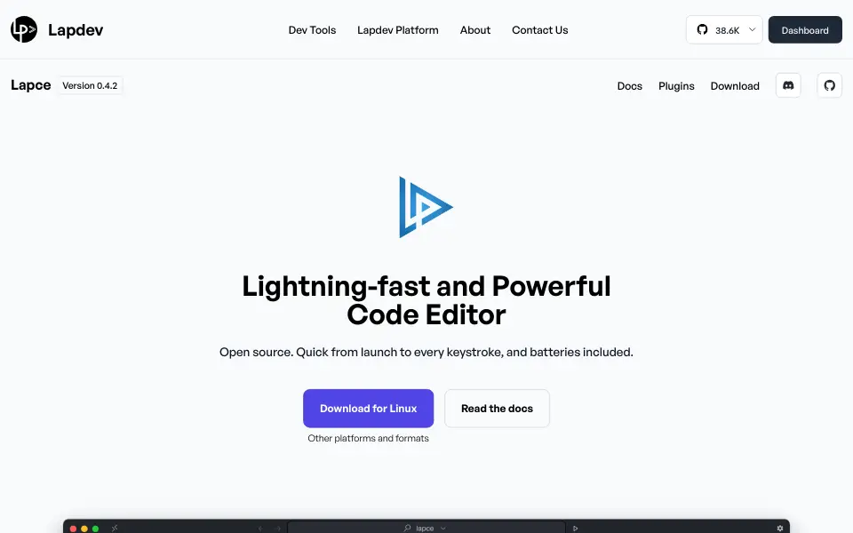 Preview of Lapce