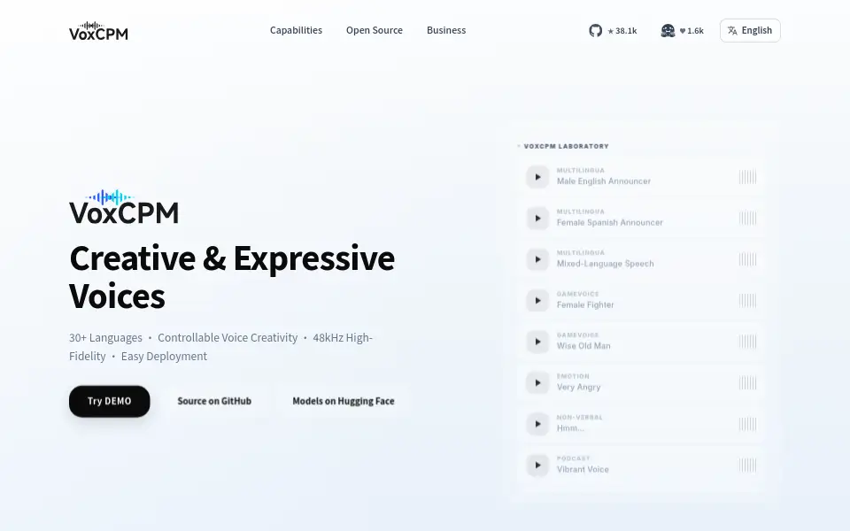 Preview of VoxCPM
