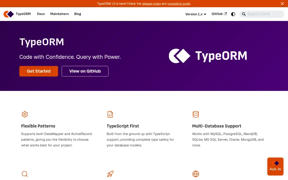 Preview of TypeORM