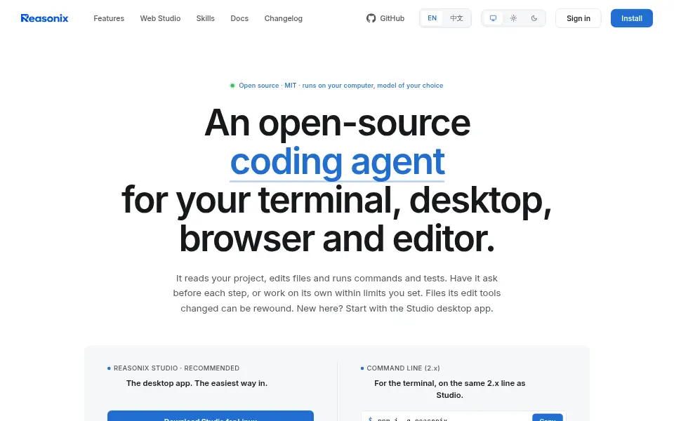 Preview of DeepSeek Reasonix