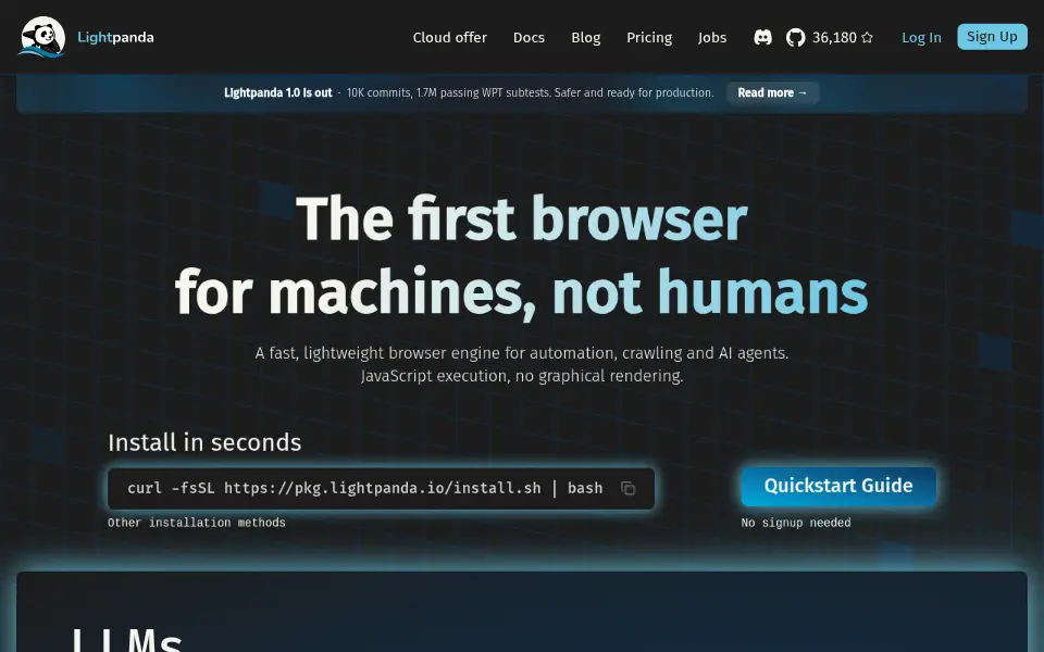 Preview of Lightpanda