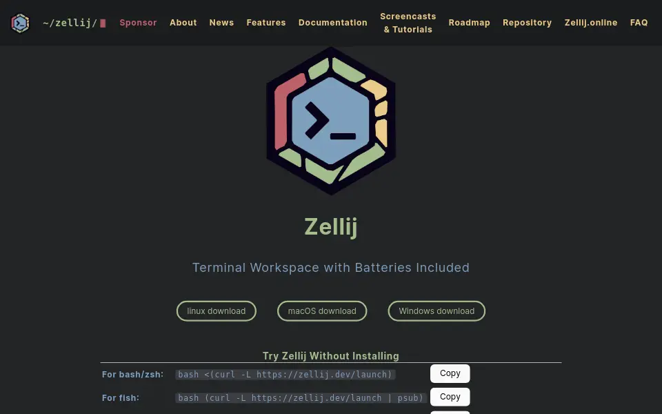 Preview of Zellij