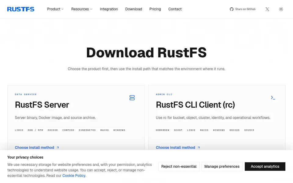 Preview of RustFS
