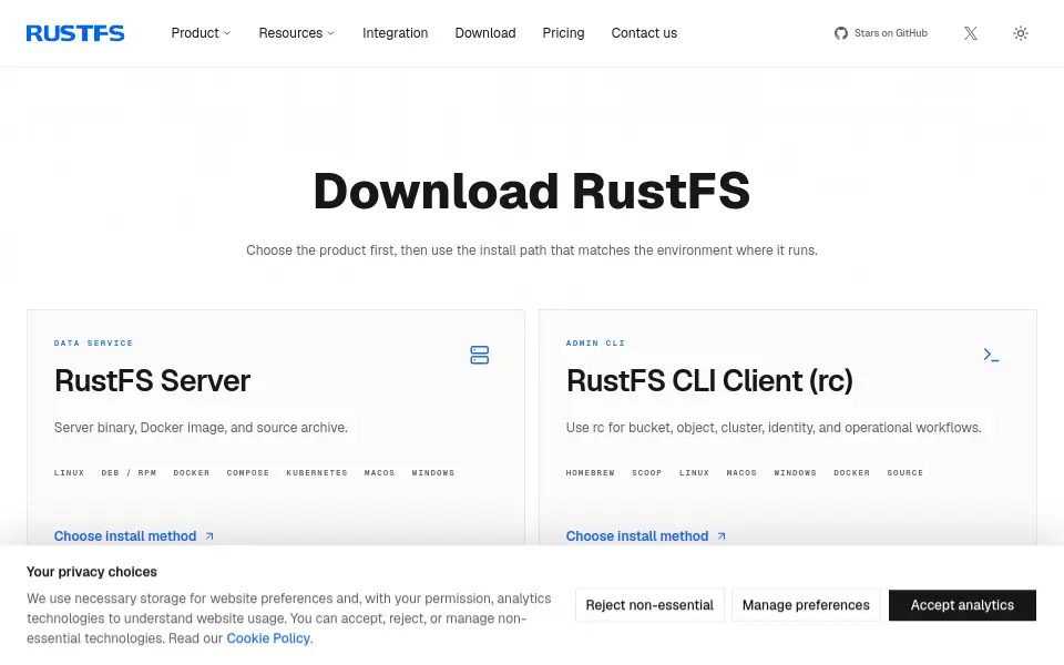 Preview of RustFS