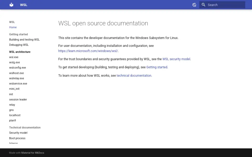 Preview of WSL