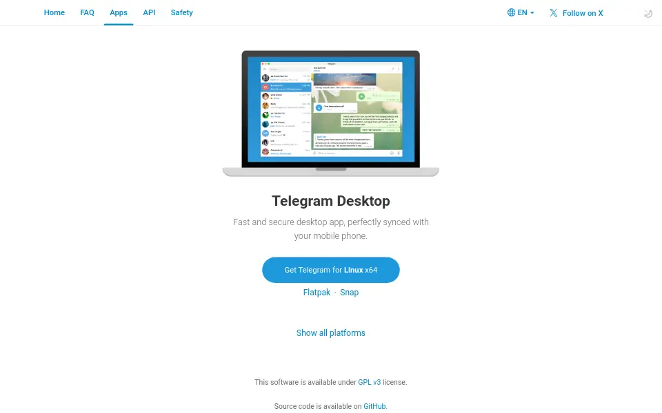 Preview of Telegram Desktop