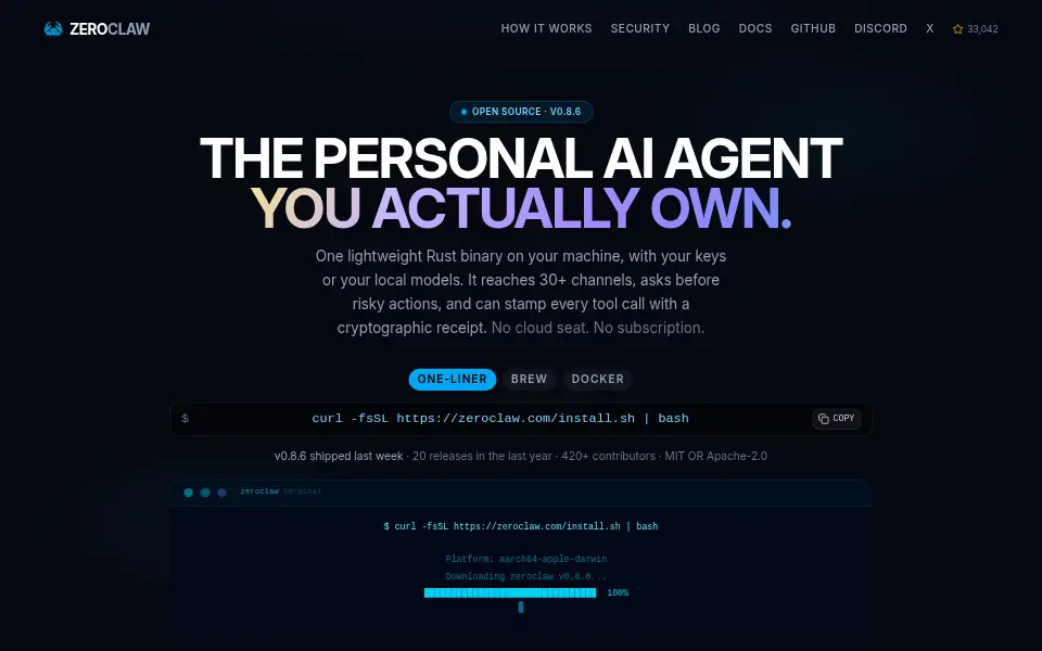 Preview of ZeroClaw