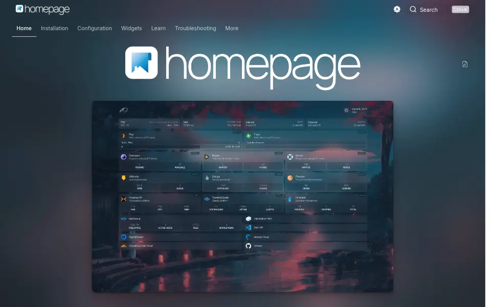 Preview of Homepage