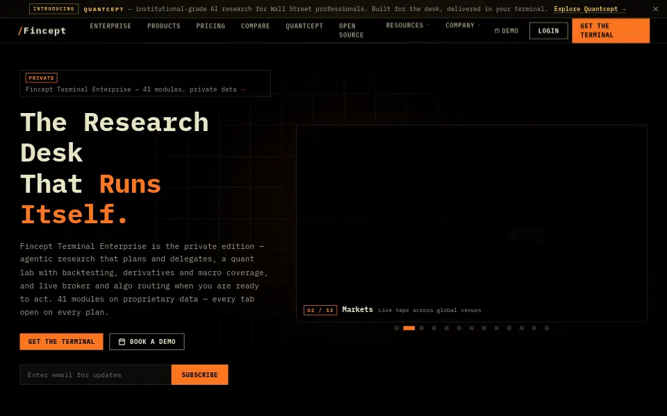 Preview of Fincept Terminal