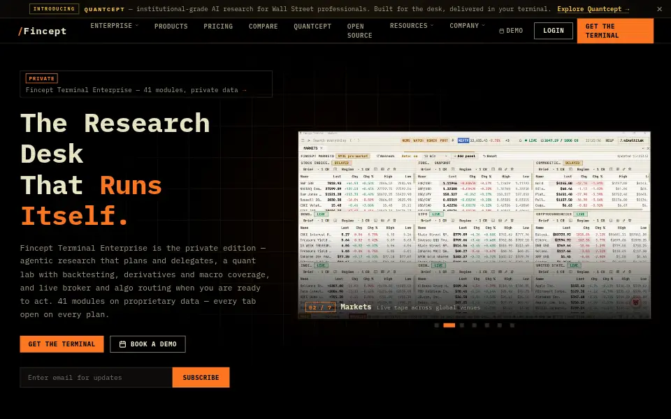 Preview of Fincept Terminal